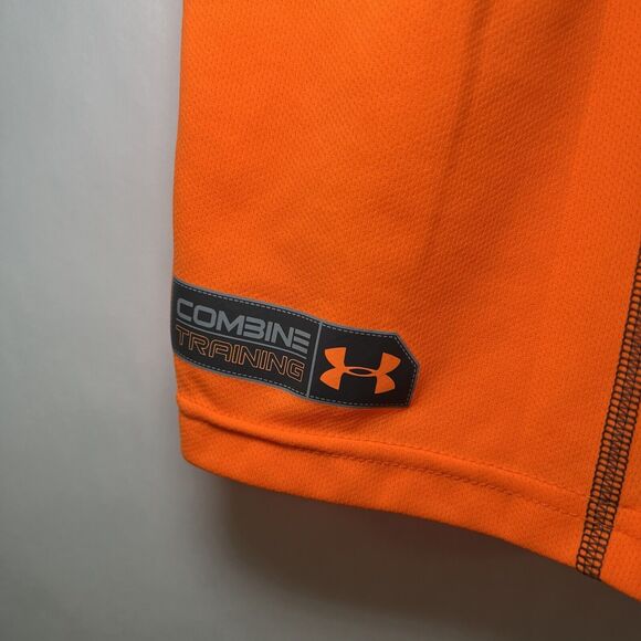 Under Armour Combine Training Athletic Shorts Mens Size Small Bright Orange EUC - Picture 8 of 11
